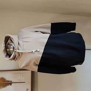 Ampersand Hoodie Color Block Fleece Lined Sweatshirt w/Front Pockets size XL